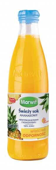 Soki Marwit na odporność! Potężna dawka witaminy C Zdrowie, LIFESTYLE - Zawarta w sokach jabłkowym, ananasowym i pomarańczowym witamina C pomaga w prawidłowym funkcjonowaniu układu odpornościowego.