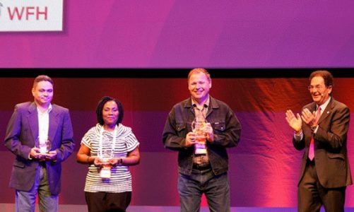 Nagroda Prezydenta WFH dla Bogdana Gajewskiego, prezesa Polskiego Stowarzyszenia