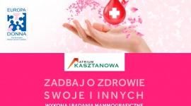 Krwiobus i mammobus przed Atrium Kasztanowa